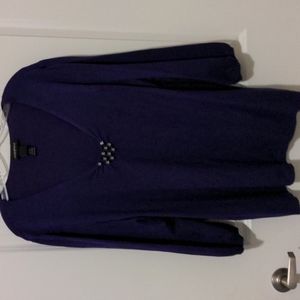 Purple Beaded Accent Sweater